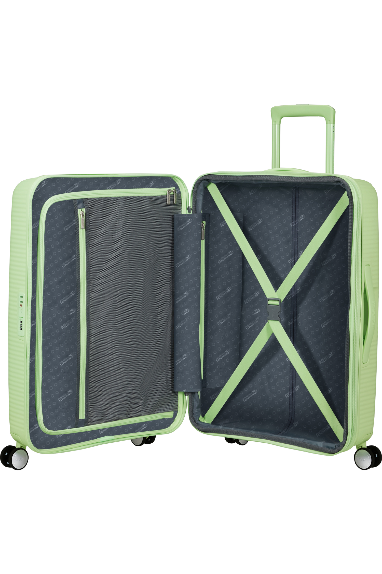 American Tourister Soundbox 67cm - Mellanstor Expanderbar Kiwi Green