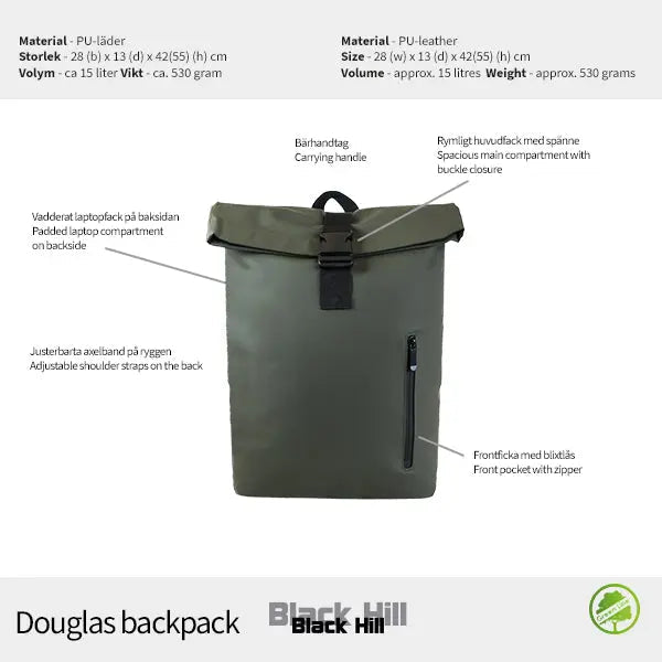 Blackhill Douglas Rolltop Ryggsäck - Ryggsäck