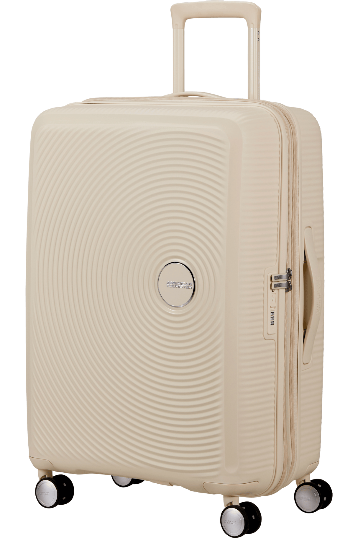 American Tourister Soundbox 67cm - Mellanstor Expanderbar Coconut Sand