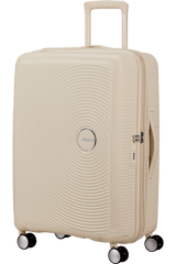 American Tourister Soundbox 67cm - Mellanstor Expanderbar Coconut Sand