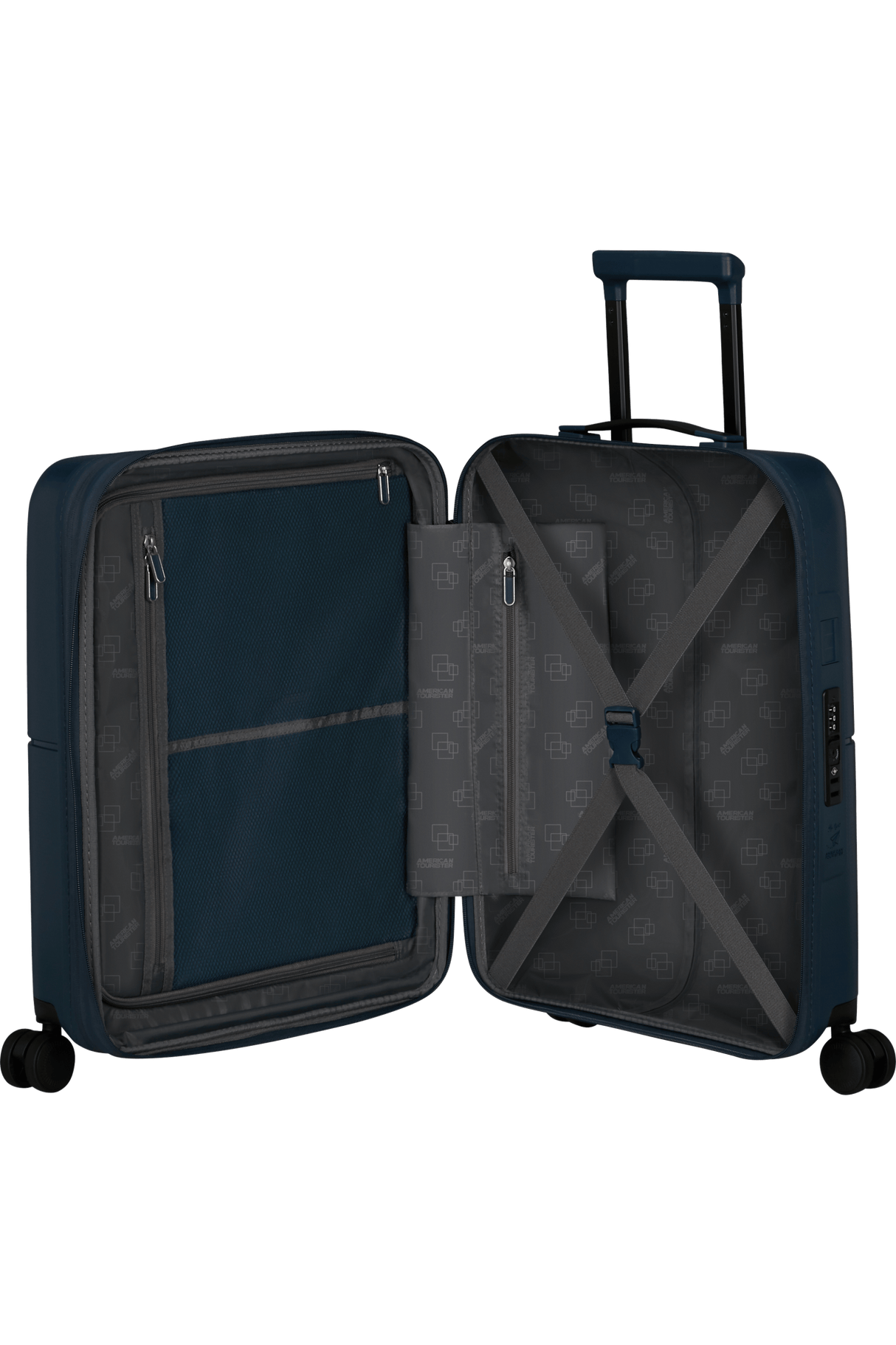 American Tourister Dashpop 55cm - Kabinväska Expanderbar Midnight Blue
