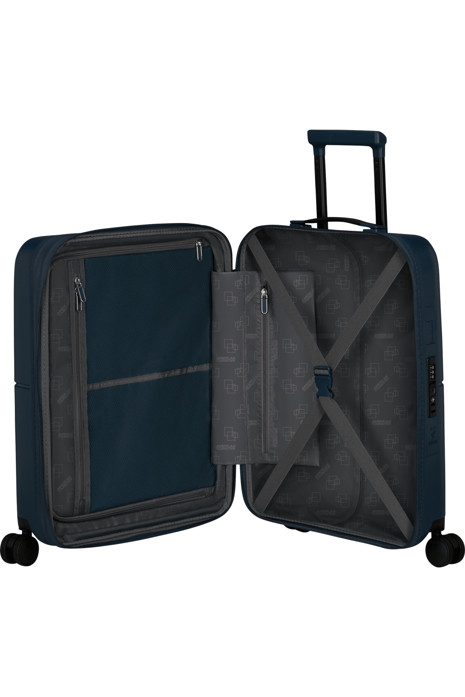 American Tourister Dashpop 55cm - Kabinväska Expanderbar Midnight Blue