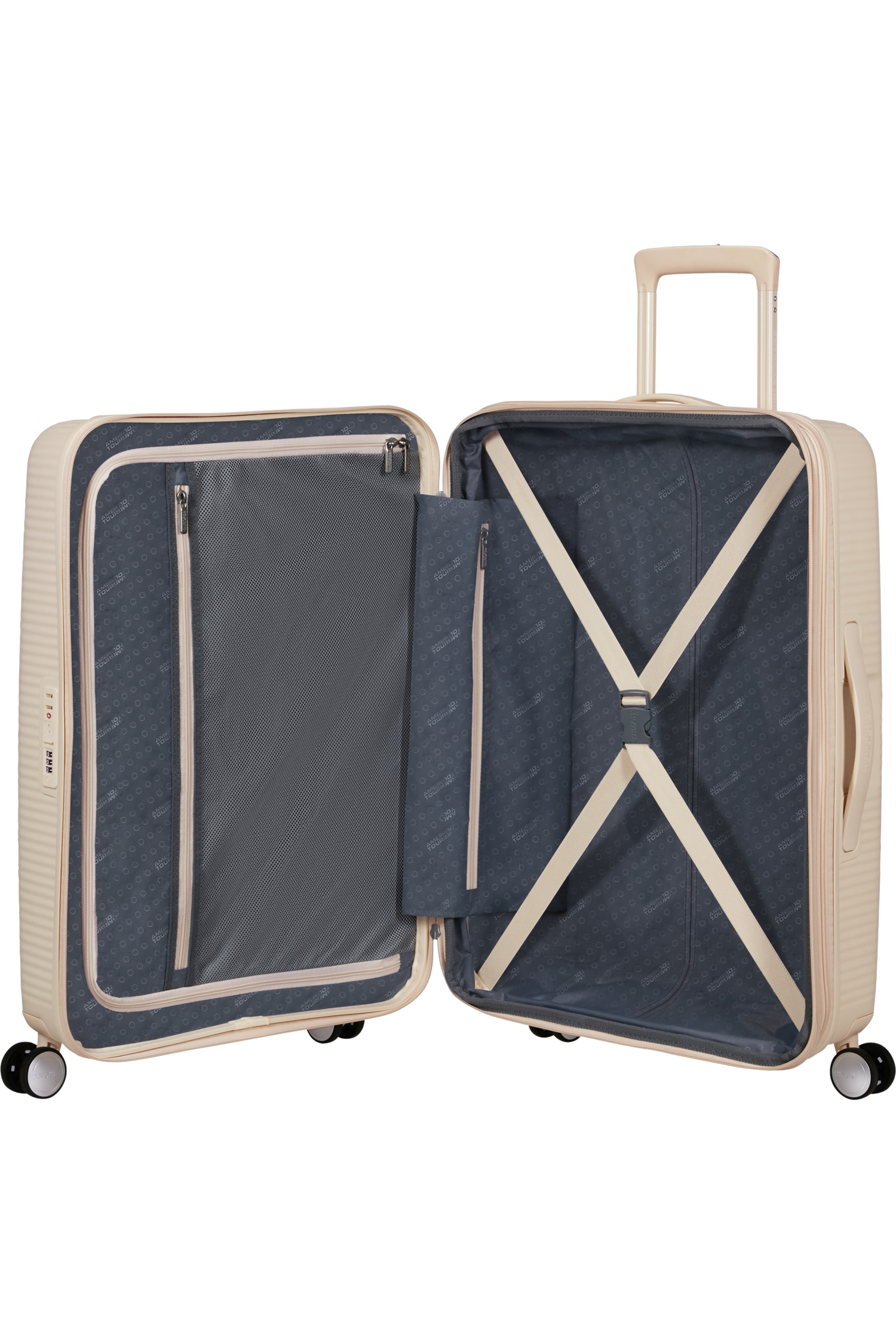 American Tourister Soundbox 67cm - Mellanstor Expanderbar Coconut Sand