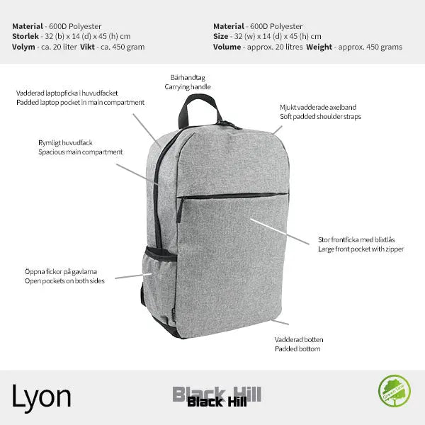 Blackhill Lyon Laptop Backpack - Backpack