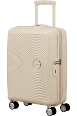 American Tourister Soundbox 55cm - Kabinväska Expanderbar Coconut Sand