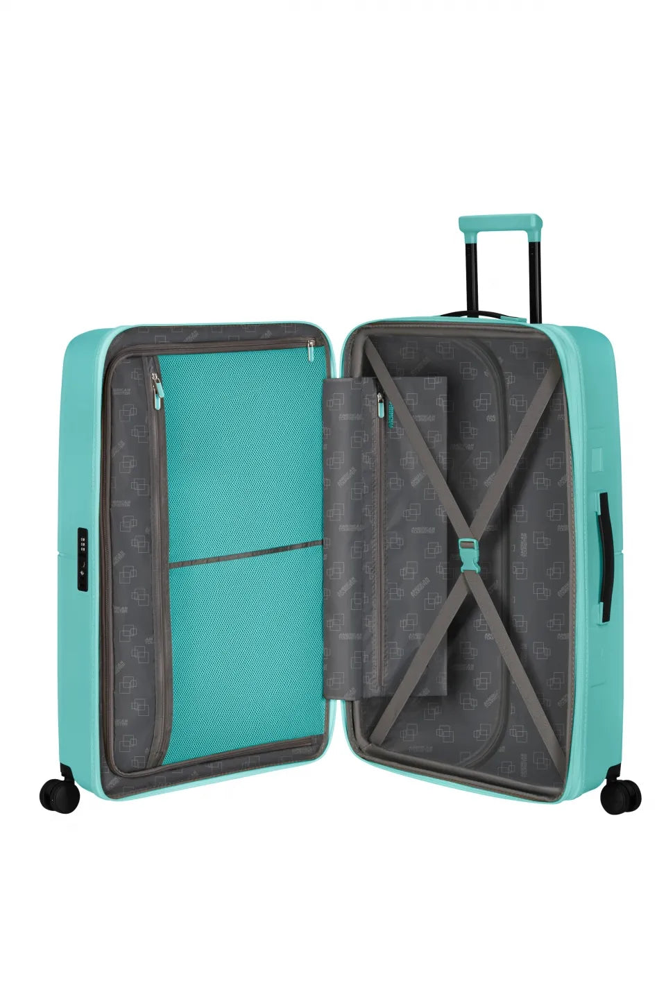 American Tourister Dashpop 77cm - Stor Expanderbar Aqua Sky