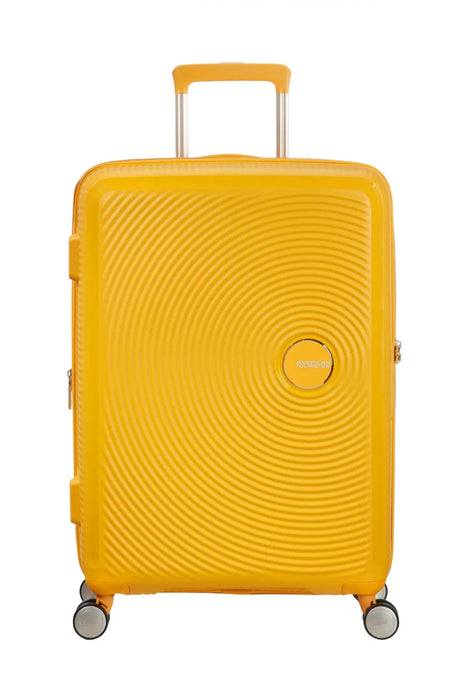 American Tourister Soundbox 67cm - Mellanstor Expanderbar Golden Yellow