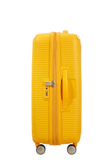 American Tourister Soundbox 67cm - Mellanstor Expanderbar Golden Yellow