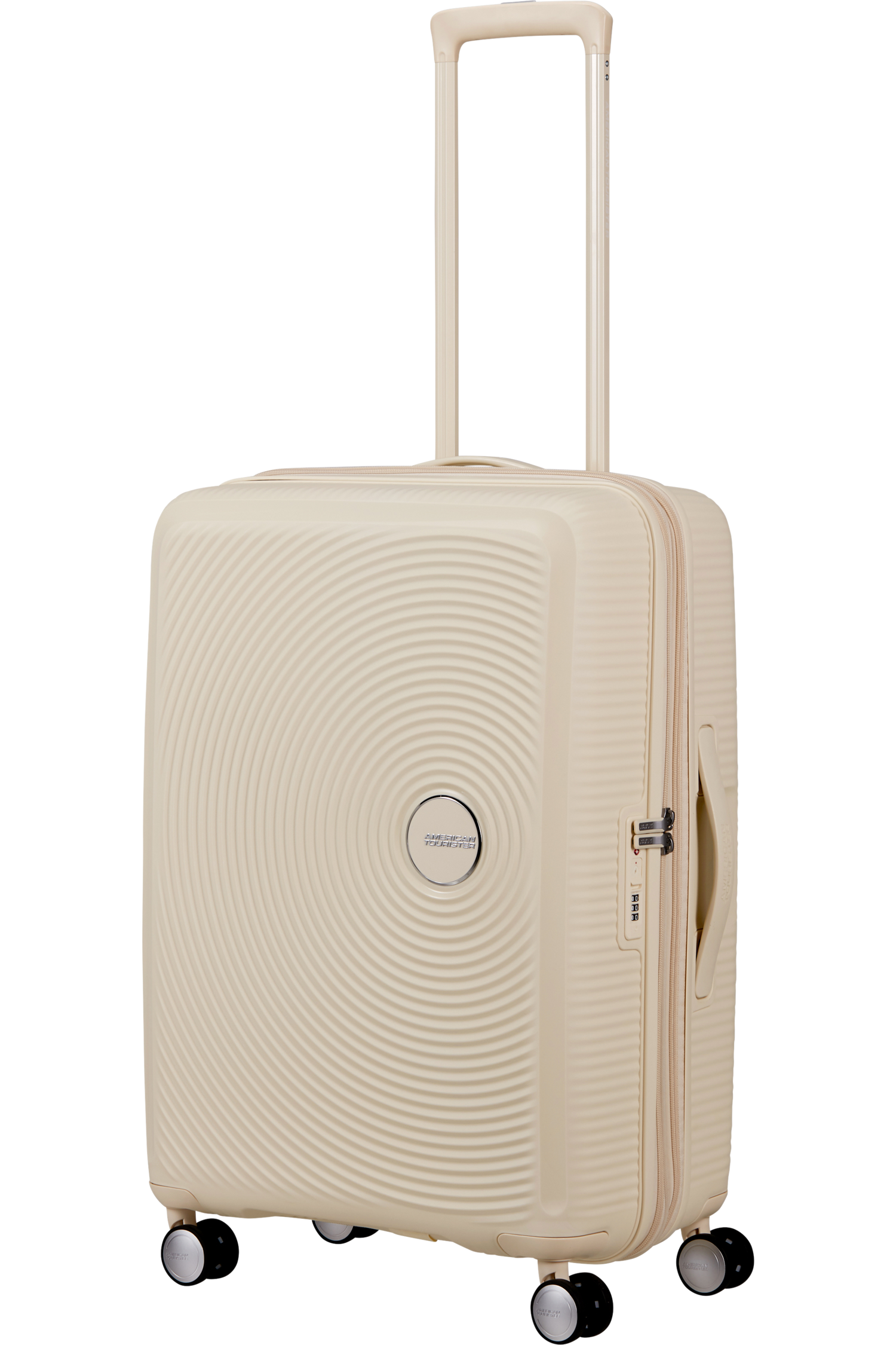 American Tourister Soundbox 67cm - Mellanstor Expanderbar Coconut Sand