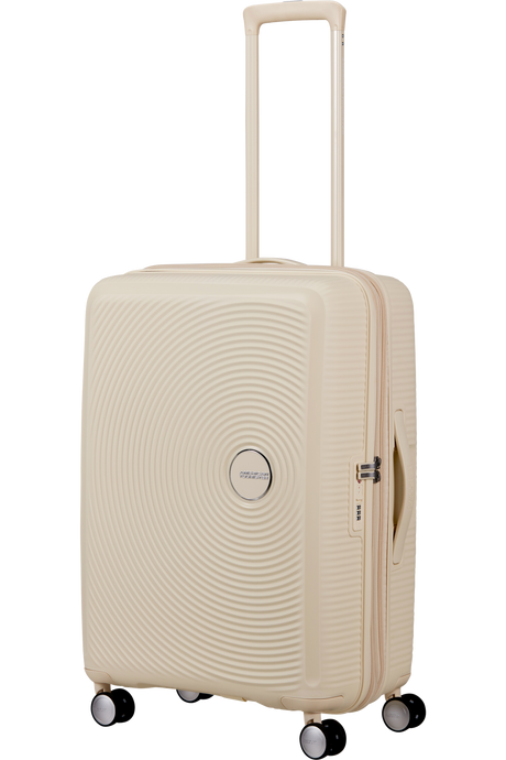 American Tourister Soundbox 67cm - Mellanstor Expanderbar Coconut Sand