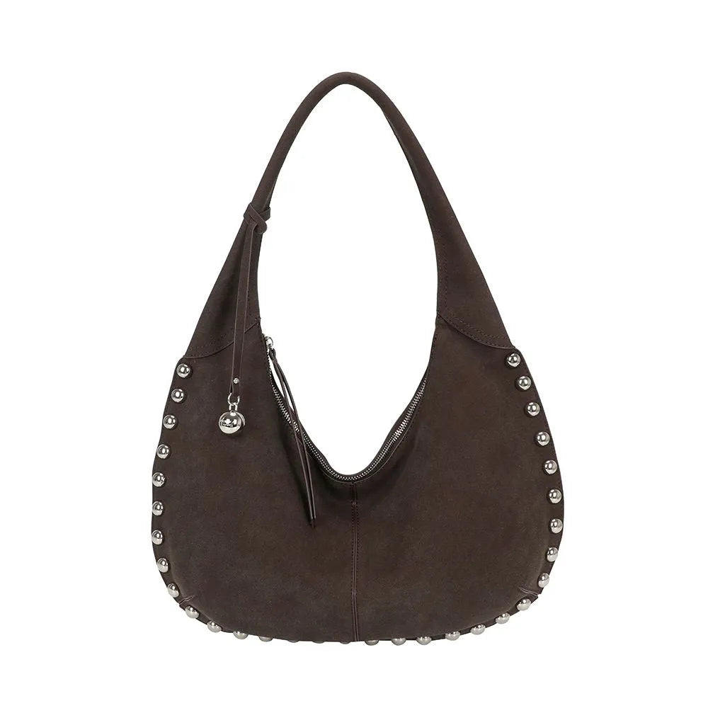 Ulrika Design Studs Axelremsväska 45cm - Brun - Handväska