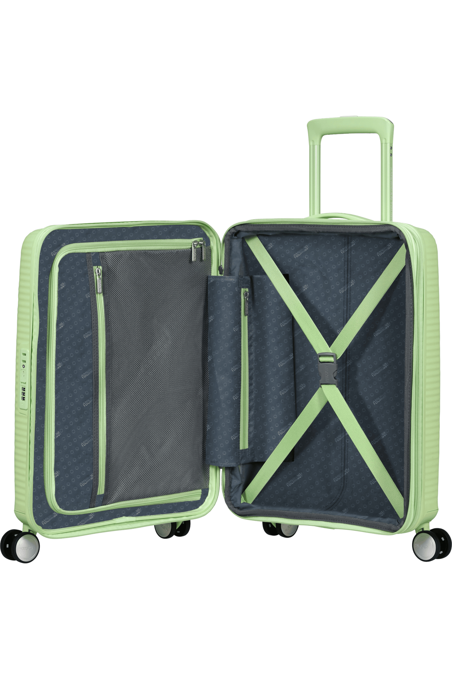 American Tourister Soundbox 55cm - Kabinväska Expanderbar Kiwi Green