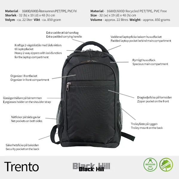 Blackhill Trento Laptop Backpack - Backpack