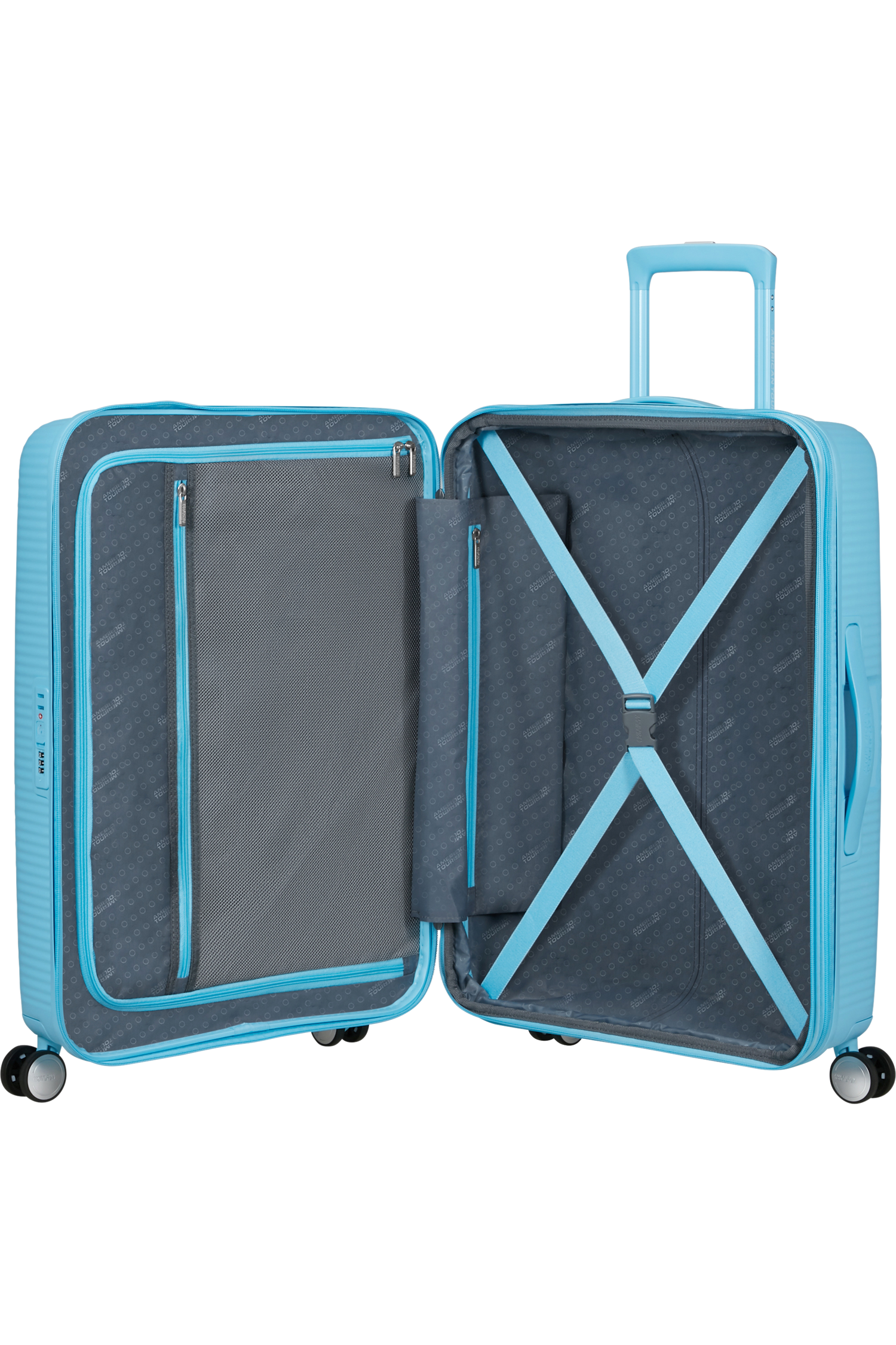 American Tourister Soundbox 67cm - Mellanstor Expanderbar Blueberry Fizz