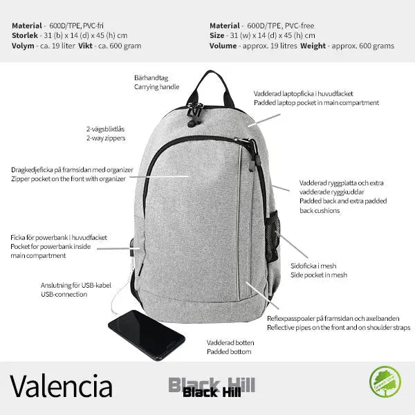 Blackhill Valencia Laptop Backpack - Backpack
